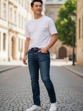 7 For All Mankind Mens Slimmy Jeans Size 31 Denim Blue